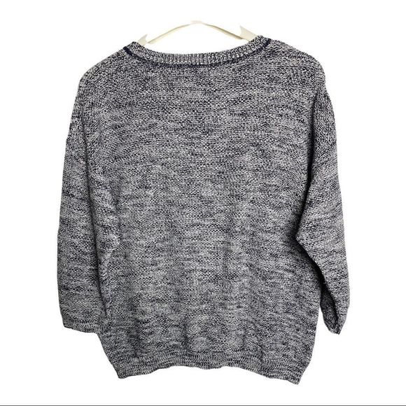 J.Crew vintage sweater blue white knitted  casual long sleeve shirt size XL - Picture 5 of 8